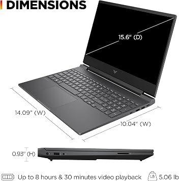 HP Victus 15 Gaming Laptop,15.6 FHD 144Hz Display, AMD Ryzen 5 7535HS, 32GB DDR5 RAM, 1TB NVMe SSD, AMD Radeon RX 6550M(> RTX 3050), Backlit KB, Wi-Fi 6, HDMI, Windows 11 Pro, w/BWE Accessories