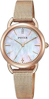 [CITIZEN] 腕時計 wicca 限定モデル 替えバンド付き 2way 防水 ソーラーテック クリスマス ギフト 白蝶貝 ホワイト 白 ピンクゴールド グレージュ アナログ ビジネス シンプル 秒針 ソーラー KP2-124-71 レディース