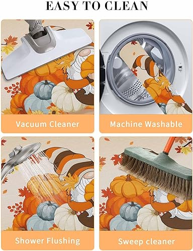 Vista 503 de Tapete de Feliz Navidad, tapete antideslizante para puerta delantera, baño, cocina, dormitorio, patio, entrada, 16 x 24 pulgadas, rojo, negro y verde