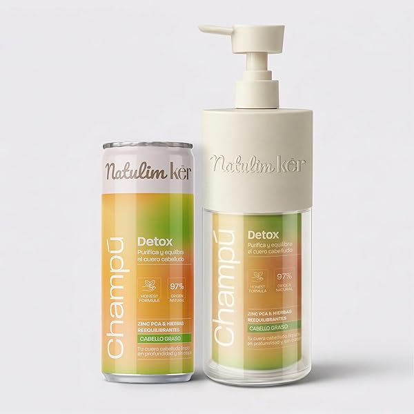 Natulim Kēr Champú Detox para Cabello Graso - Limpieza Profunda y Control de Grasa - Con Zinc PCA y Extractos Vegetales - Cuidado del Cuero Cabelludo - Cabello Fresco, Ligero y Revitalizado - 330 ml. - 1