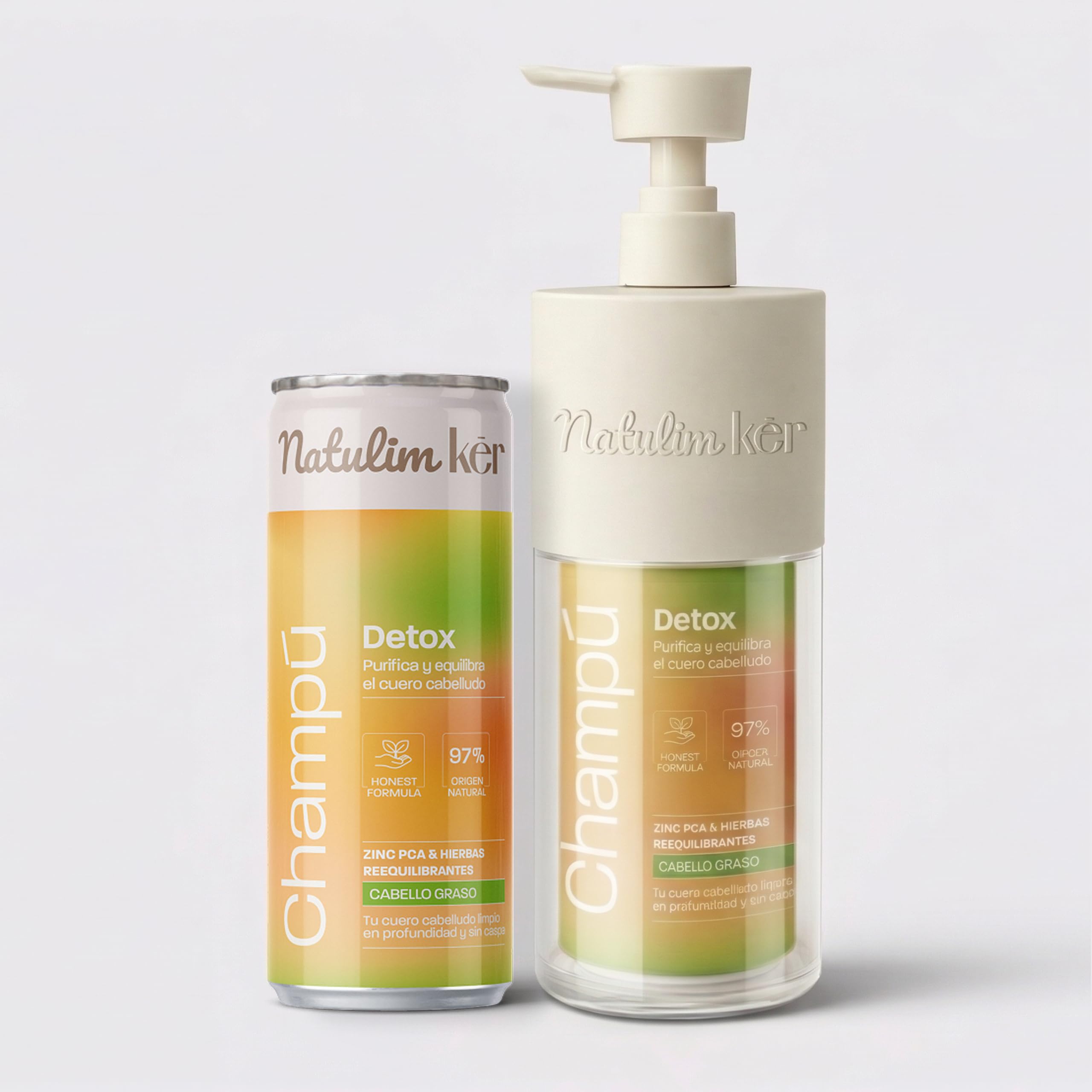 Natulim Kēr Champú Detox para Cabello Graso - Limpieza Profunda y Control de Grasa - Con Zinc PCA y Extractos Vegetales - Cuidado del Cuero Cabelludo - Cabello Fresco, Ligero y Revitalizado - 330 ml.