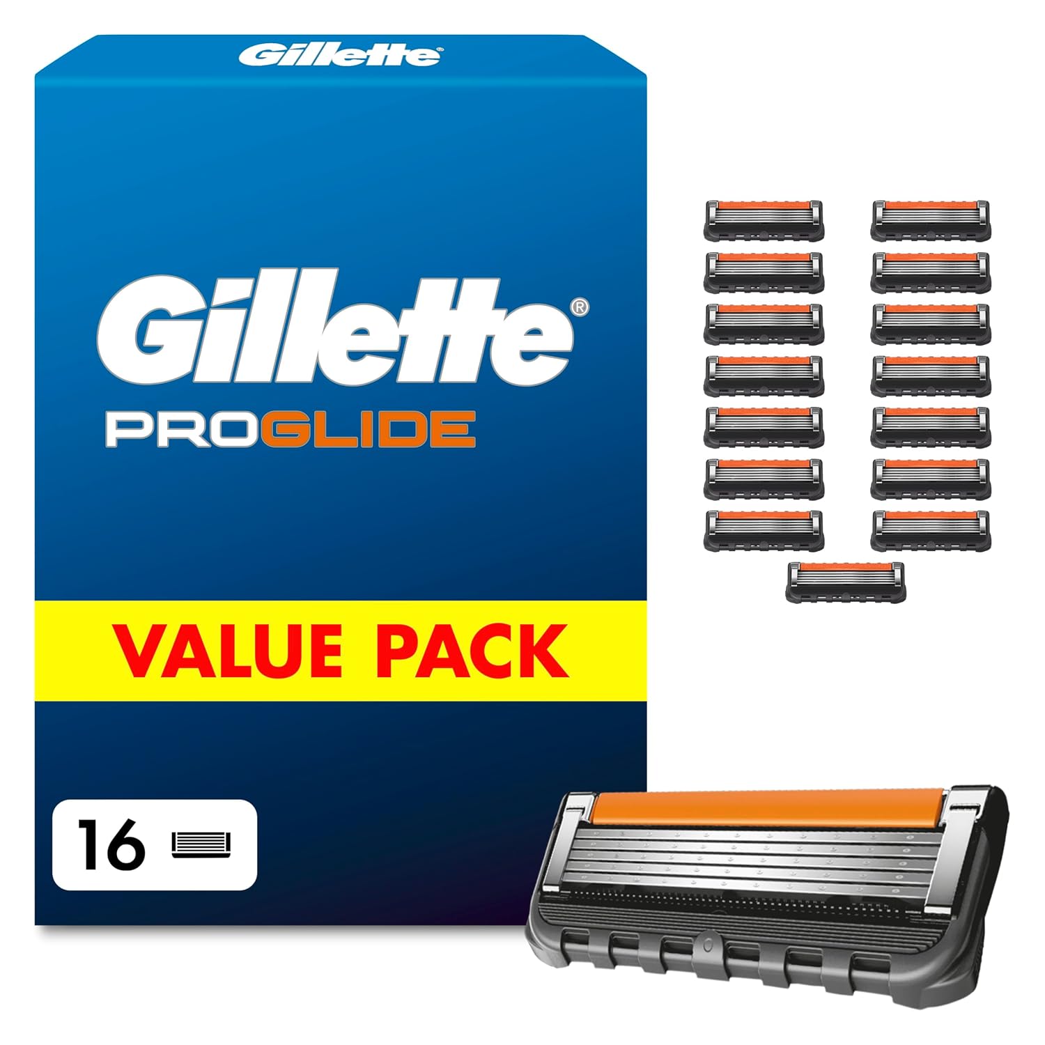 (-30%) Gillette Proglide Rasierklingen Herren, 16 Original Ersatzklingen, Schwarz