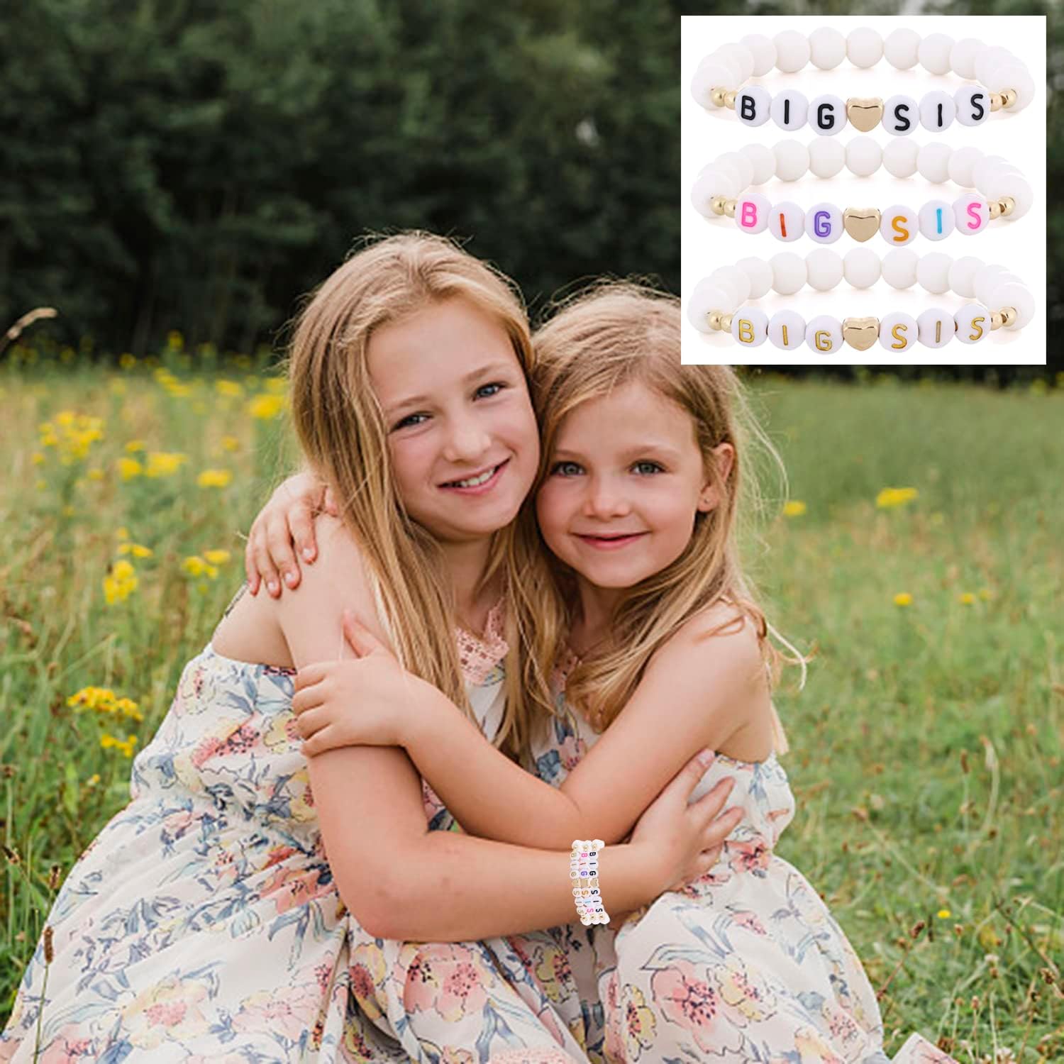 Taouzi Big Sister Bracelet Big Sister Gift Handmade Colorful Beaded Bracelets Birthday Jewelry Gifts 3Pcs - Image 5