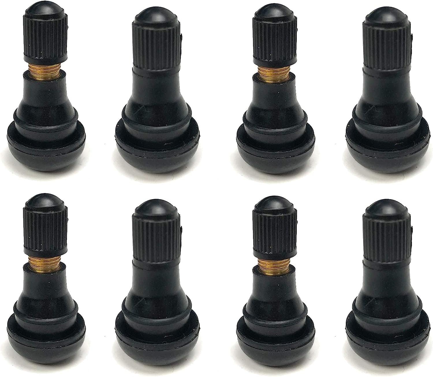BLACKHORSE-RACING 25 Pack TR412 Rubber Tire Snap-in Short Valve Stem ATV Lawn Mower Garden Tractor Plug Stem for Tubeless 0.453” 11.5mm Rim Holes on Standard Vehicle Tires