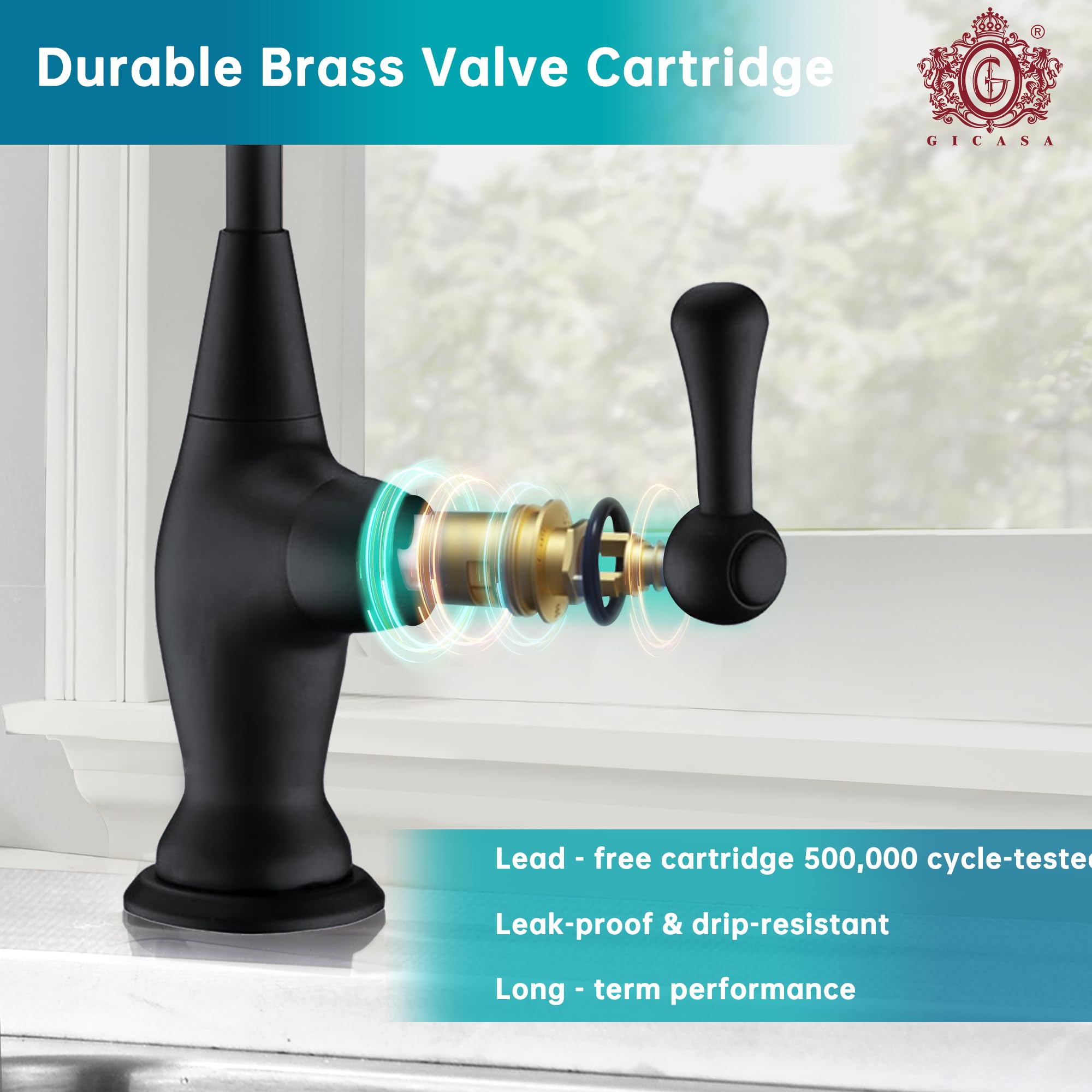 Grifo de filtro de agua negro mate, grifo de bebida de agua potable de acero inoxidable 304 sin espacio de aire para sistemas de ósmosis inversa Sistema de filtración de agua