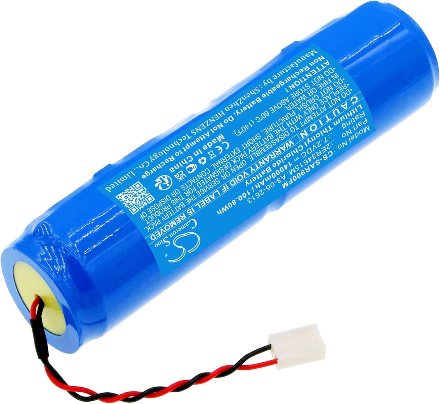 2ER34615M, A3-06-2613, Replacement Battery for Radio Beacon CRT100, ESR06, Fly Through FT-501, FT501, JQX-30A, NBB-441, PLB-350, SAR-9, Spaceon ESR06 14000mAh