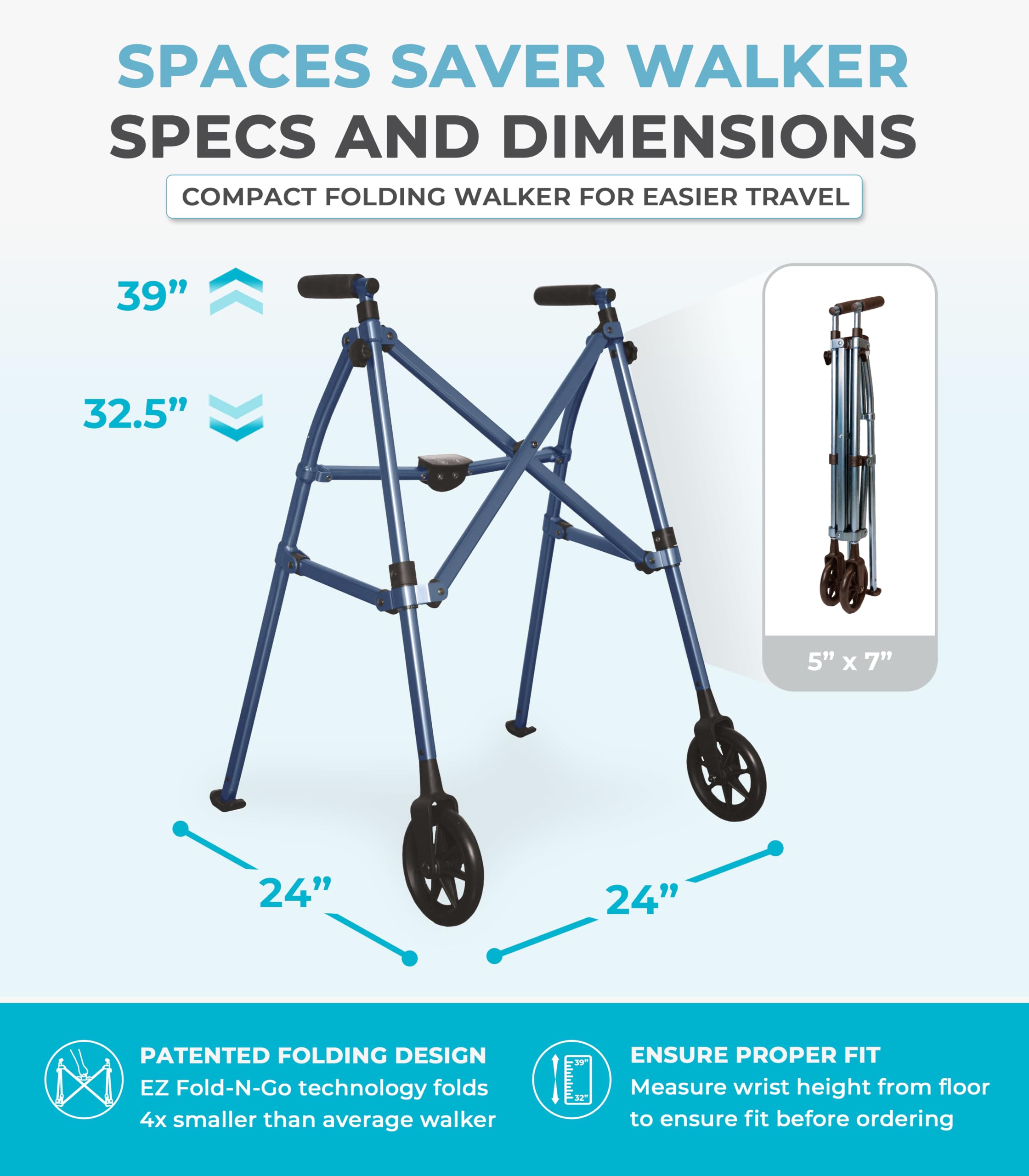 Space Saver Walker - Lightweight & Folding Mobility Aid -11 Space Saver Walker - Lightweight & Folding Mobility Aid -11