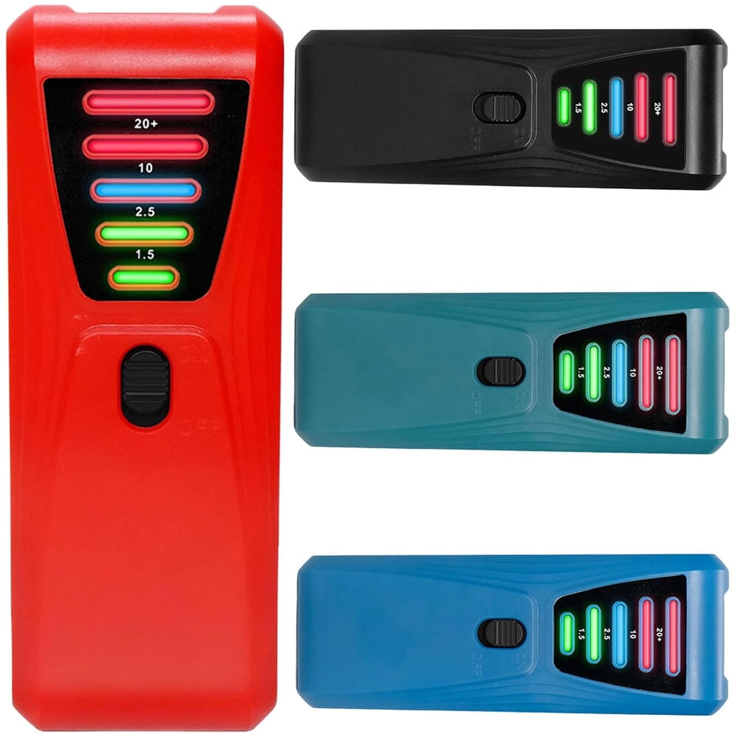 Radiation Detector, EMF Meter Electrical Detector with LED Light Paranormal Investigation Equipment High Accuracy for Industrial Construction(Red)