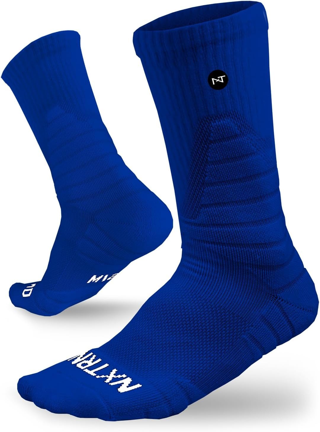 NXTRND 3 Pairs Compression Sports Crew Socks for Men, Cushion Athletic Socks, Basketball, Football and Running - Image 5