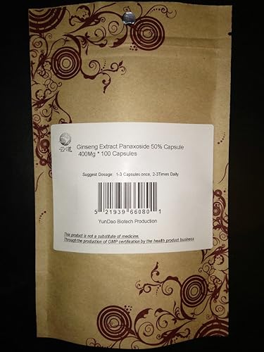 Sin Aditivos Extracto de Raíz de Ginseng cápsula, 400mg * 100 °Cápsulas, ginsenoside > 50%