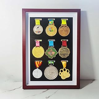 Frame to Display Medals,Medal Display Cabinet,Density Board Medal Display Box,Perfect Medal Display,Great Medals Display for War,Military,Marathon & Sports (not Including Medals)