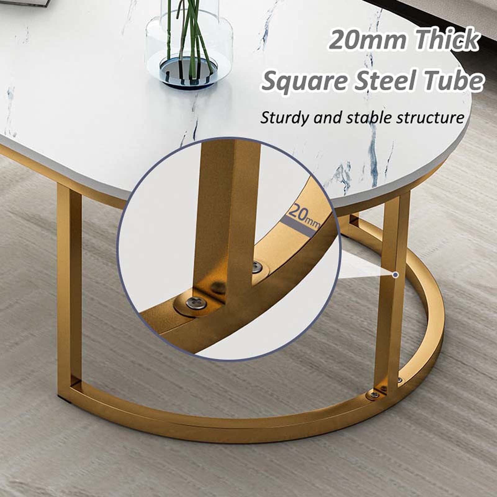 Buy White Coffee Table, 40 inch Length Sofa Side Table Center Table for