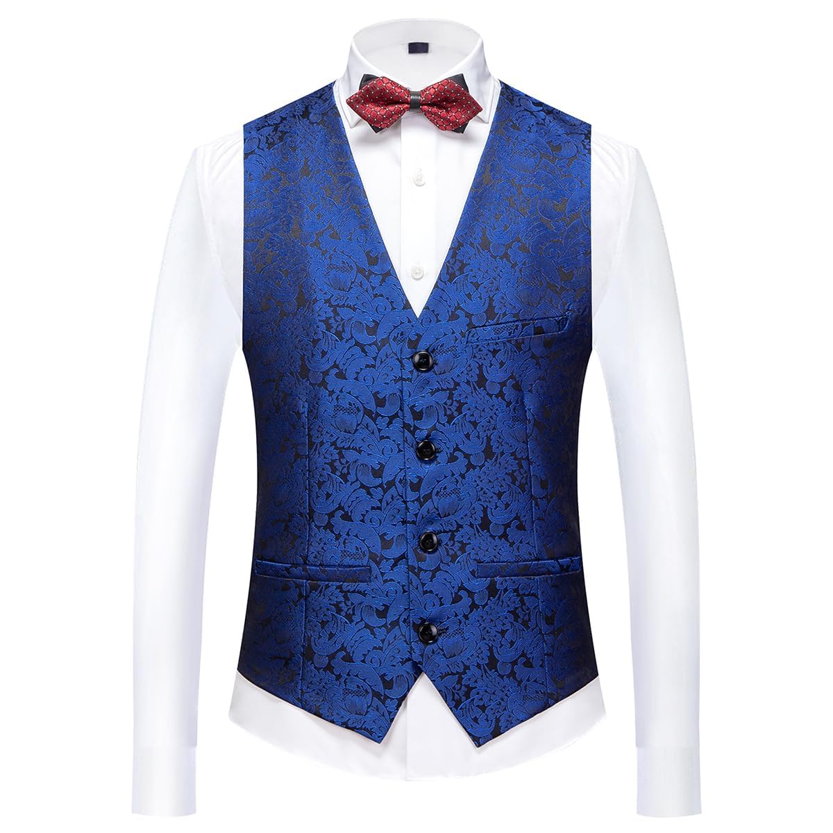 KUDORO Costume Homme 3 pièces Mariage Business Slim Fit Smoking Simple Poitrine à Un Bouton, Men Suits 3 Piece pour Fête Confort Elégant Blazer Veste et Pantalon Gilet