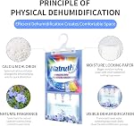 NATRUTH 12-PACK Sacs absorbants d'humidité avec linge frais, Desiccant Sac de suspension pour armoire de salle de bains de cuisine, élimine les odeurs, Sacs déshumidificateurs de dressing