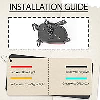 Vista 6 de 2 piezas Reflectores de lente roja para parachoques trasero Compatible con Toyota Highlander 2015-2018 Faro antiniebla trasero LED Luz de freno DRL