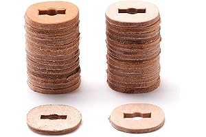 Premium Cowhide Leather Handle Washers (Natural-Oval1-30 Pack)