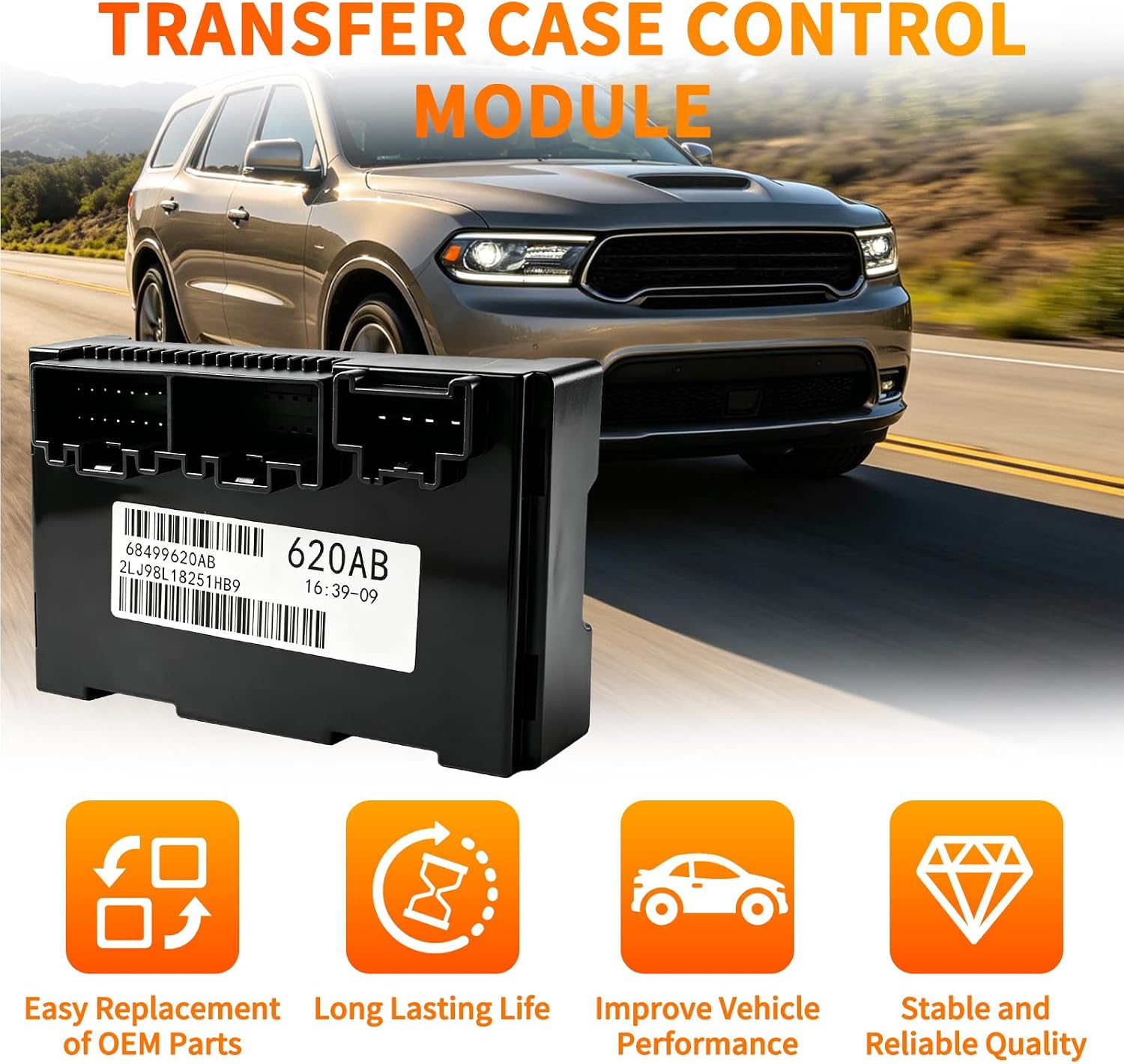 68499620AB Transfer Case Control Module Compatible with Dodge Durango 21-26 | 68499620AA Compatible with Jeep Grand Cherokee WK 2021 2022