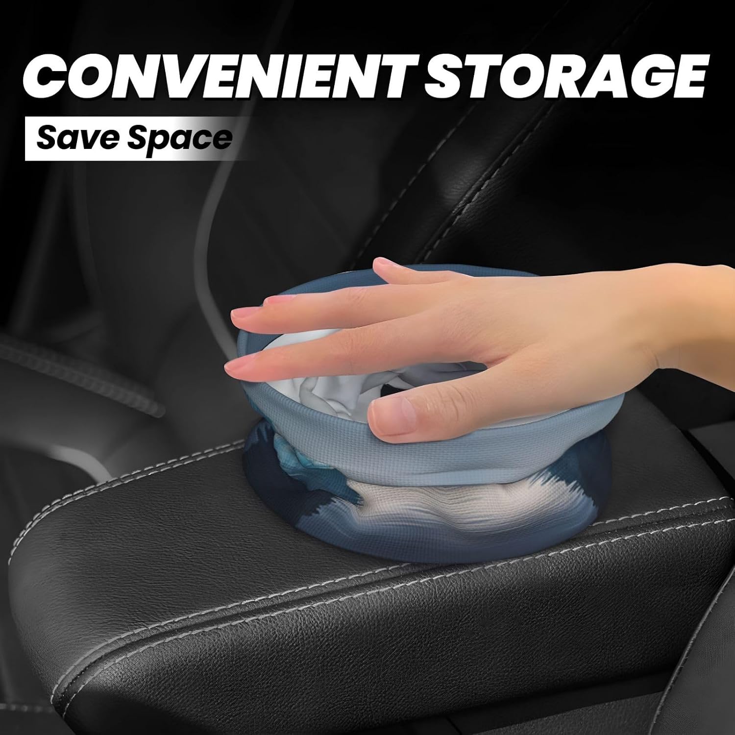 Icebergs Hanging car Trash can, Foldable car Trash can, car Storage Box Accessories, Suitable for Travel SUV Truck Sedan image 4