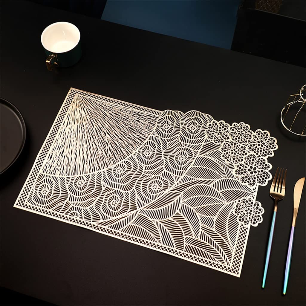 Décoration de Table, Sets de Table, Set de Table de Cuisine Creux et isolé (Lot de 6), Articles de fête pour la Maison