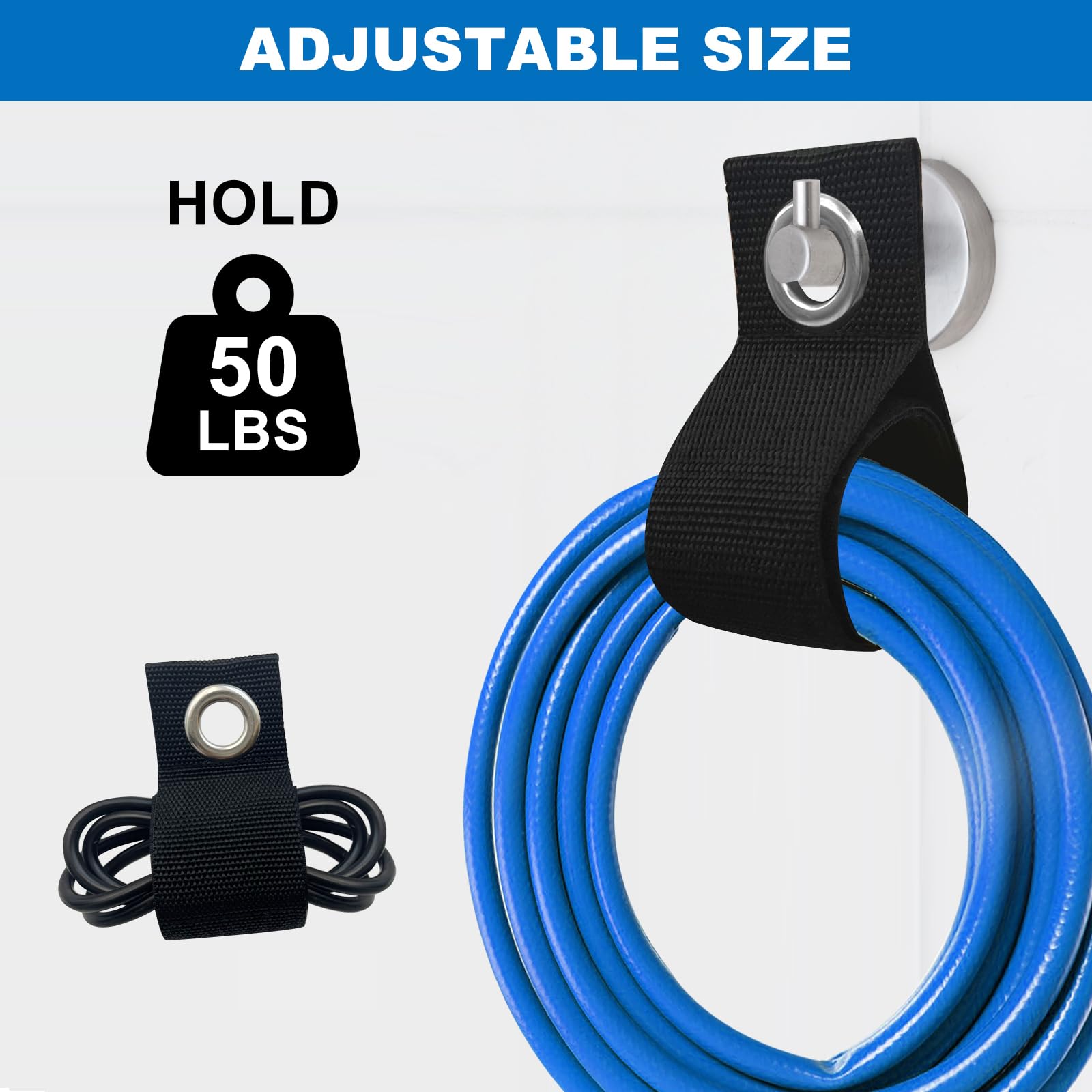 POLY POOL - PP2602 Supporto per Avvolgere, Trasportare e Sistemare Cavi, Prolunghe Elettriche, Corde, Tubi Flessibili - Organizer Cavi per Avvolgicavo Ideale per Giardino, e Officina