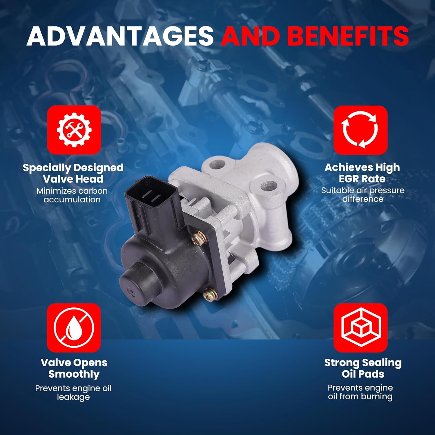 MOCA EGR Back Pressure Valve EGV913 Compatible with 06-12 for Mitsubishi Eclipse 2.4L, 04-12 for Galant 2.4L, 04-09 for Lancer 2.4L, 04-06 for Outlander 2.4L