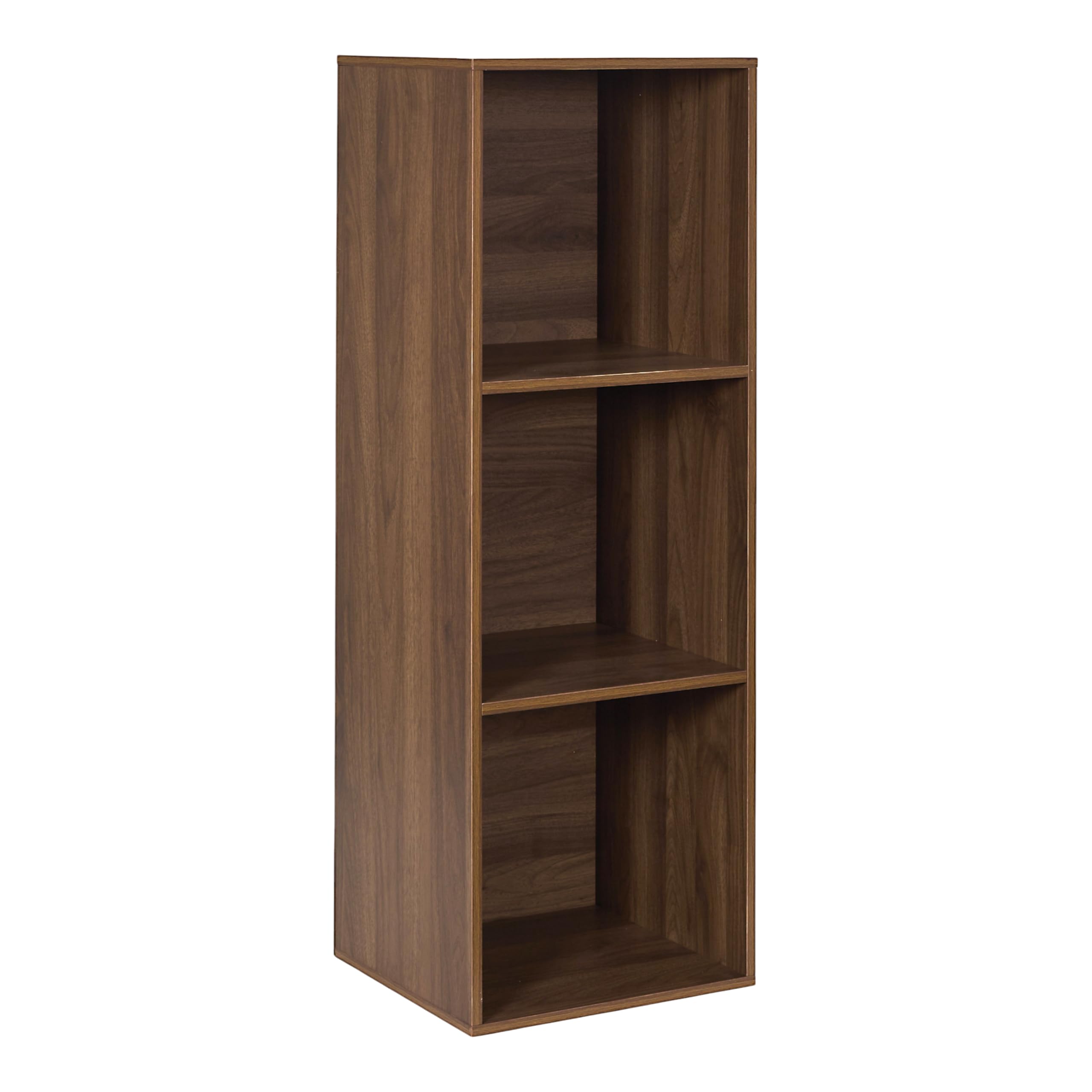 HOME DECO FACTORY - HD0580 - Étagère de Rangement Modulable 3 Compartiments Tiffany en Bois MDF - Idéale pour Petits Espaces - Parfaite pour Livres et Objets Déco - Marron - 34X97,​8X31,​8 cm