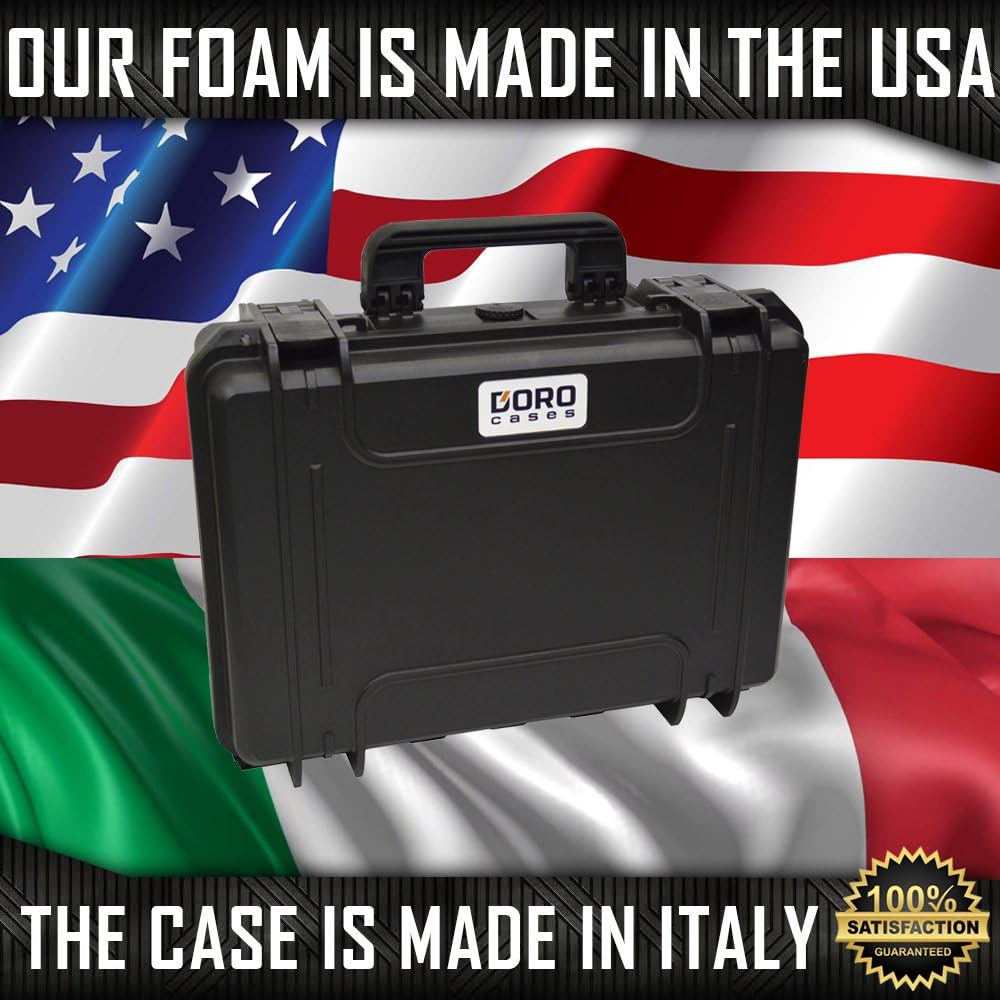 2 Pistol Medium Duty Lightweight 2 Pistol Gun Sport Case – Double Handgun TSA Approved Storage - Doro Case with Military Grade Foam Insert
