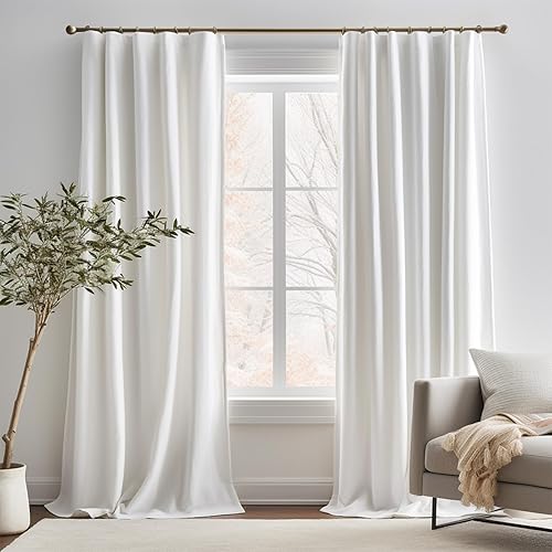 jinchan - Cortina extralarga y elegante de terciopelo que filtra la luz, para dormitorio y sala de estar, cortinas de privacidad a la moda,