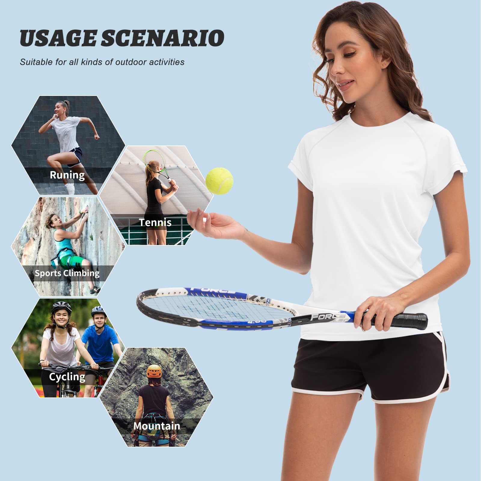 MEETWEE Rash Guard Mujer UPF 50+ Sudadera de Natación y Surf con Protección UV,Manga Larga/Corta,para Deportes Acuáticos