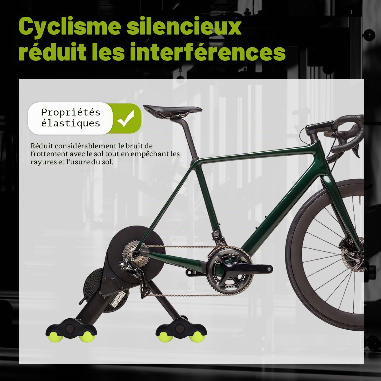 Adaptateurs de Pieds pour Entraineurs de velo, Résistant aux rayures | Accessoires pour Wahoo Kickr Core 1, Vivez une expérience de conduite authentique, Réduire la sollicitation des articulations