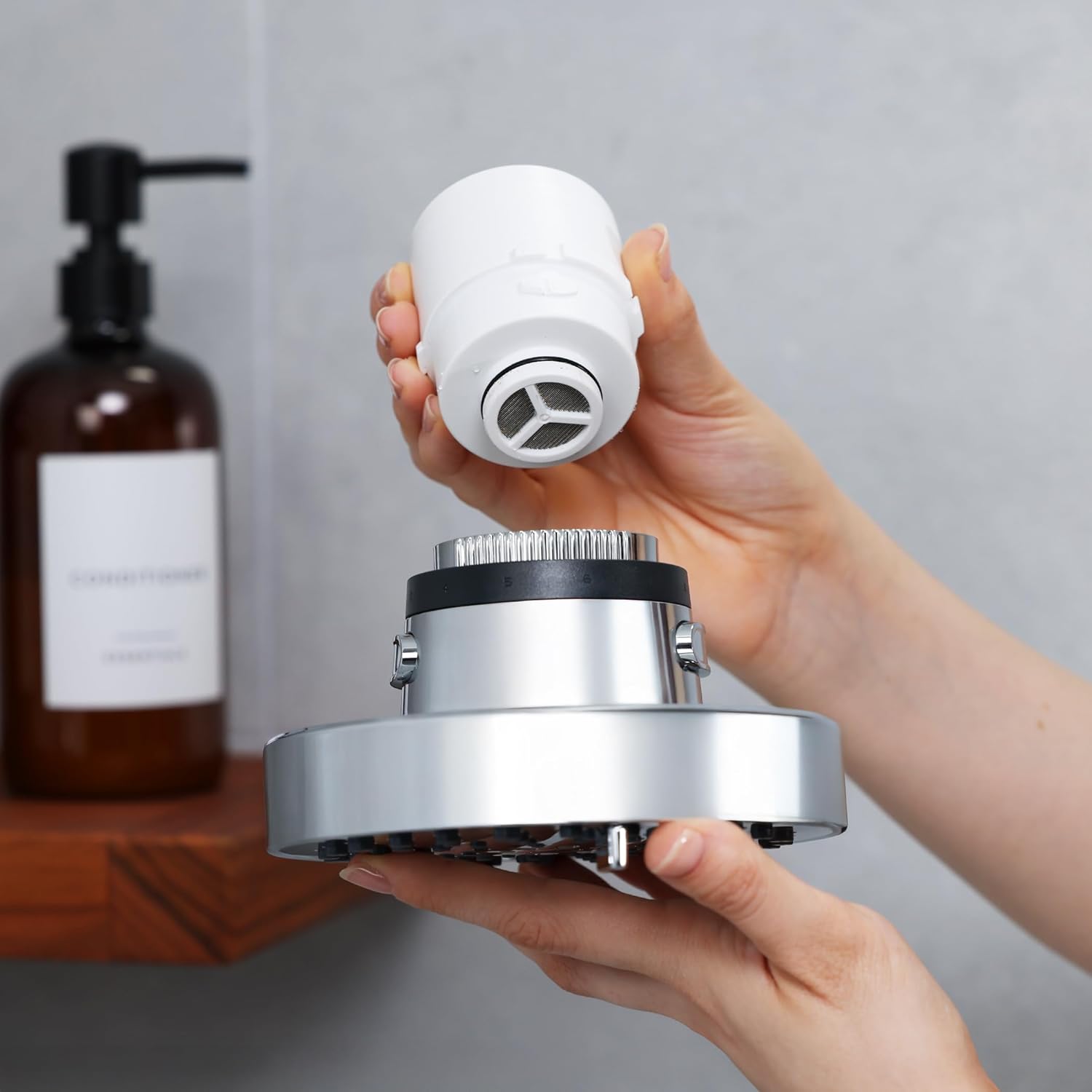 SEVENTY Replacement Shower Filter Cartridge, Filters Water for Skin and Hair Health (12147)