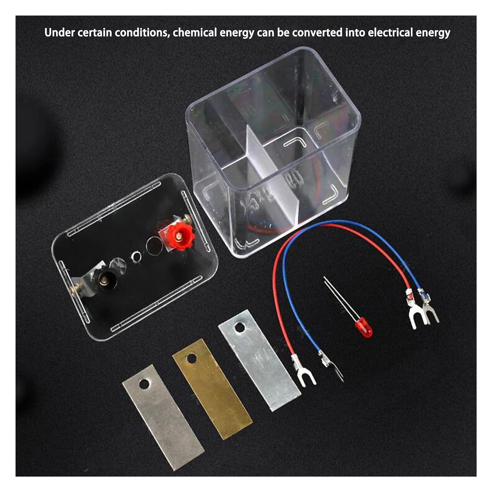 Foglio di Rame-Zinco Chimica Batteria Primaria Elettrodo di Rame, Ferro E Zinco Barre di Carbonio Simulatore di Batteria Esperimento Chimico
