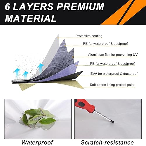 Miniatura 3 de Funda impermeable para automóvil para todo tipo de clima, para exteriores, protección solar, cubierta exterior completa, para sedán, resistente,