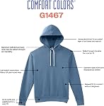 Comfort Colors Unisex-Adult Sweatshirt à capuche en coton léger, Style G1467Hooded Sweatshirt