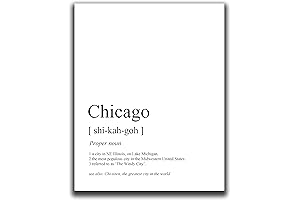 Definitively Chicago Typography Wall Art