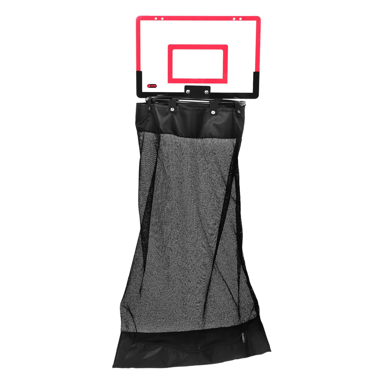 BESPORTBLE Cesto Portabiancheria Appeso a Canestro, Rosso, Zip