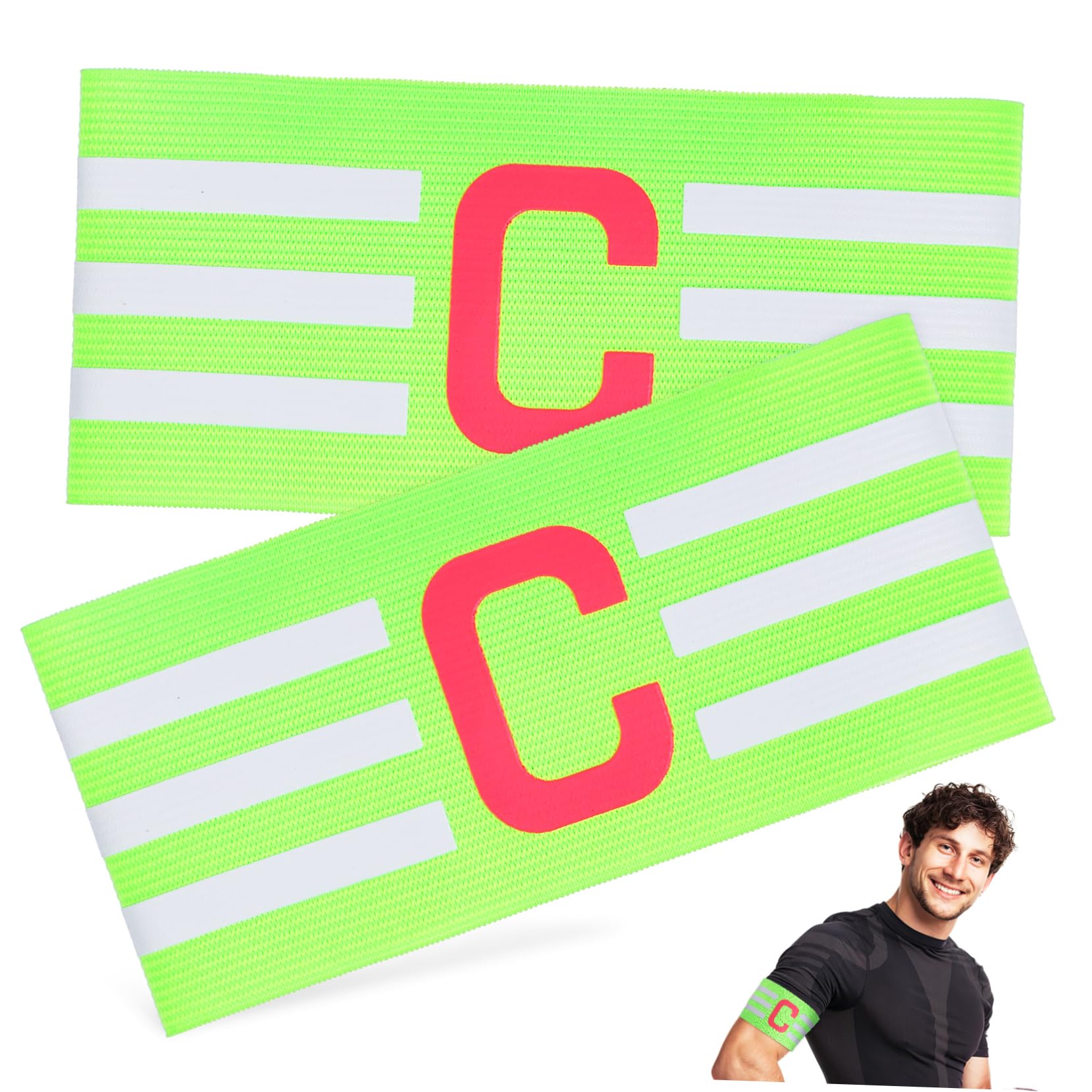 BESPORTBLE Soccer Captain Band c Sleeve Red Outdoor Captain Armband for Football Soccer Armband