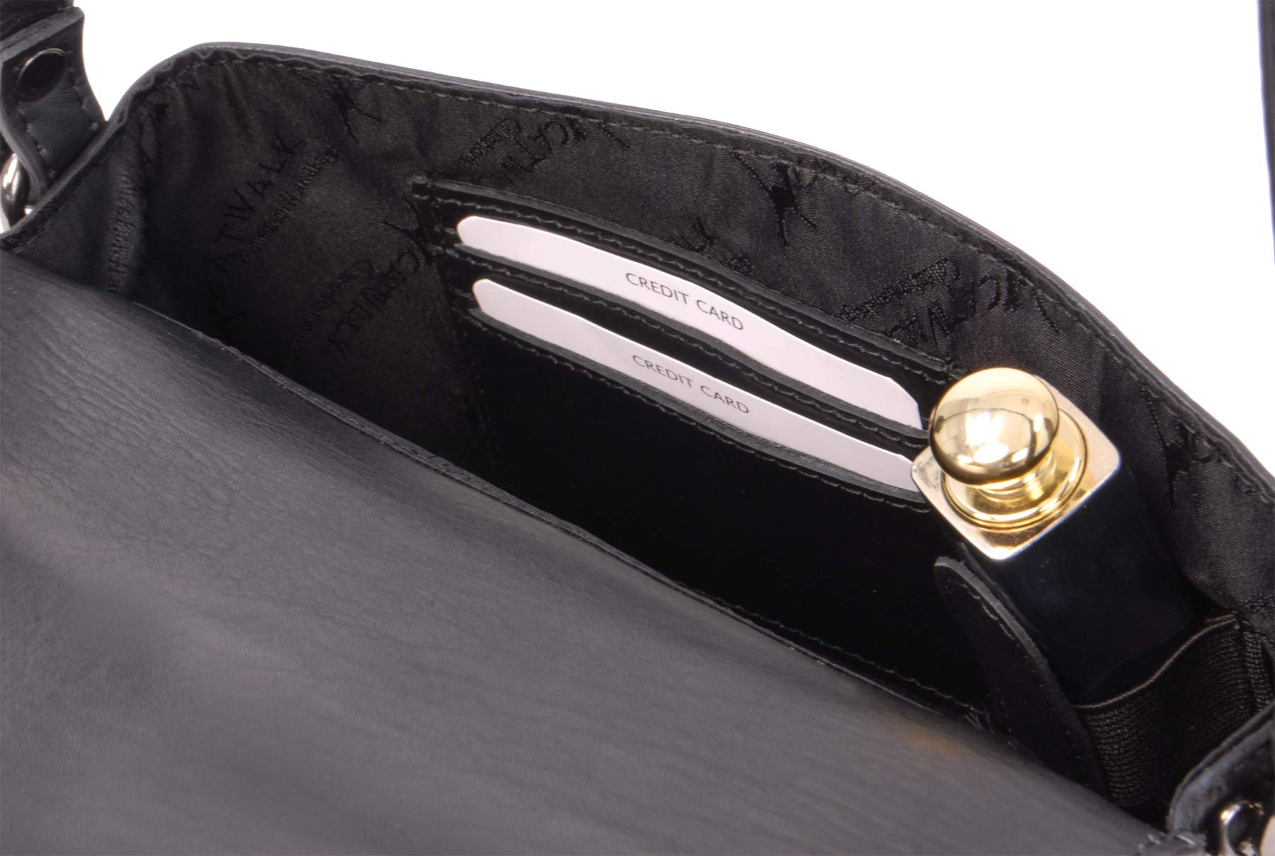 Catwalk Collection Handbags - Borsa a Tracolla Piccola in Vera Pelle - Borsetta Donna - Borsa a Mano con Tracolla Regolabile - Florence