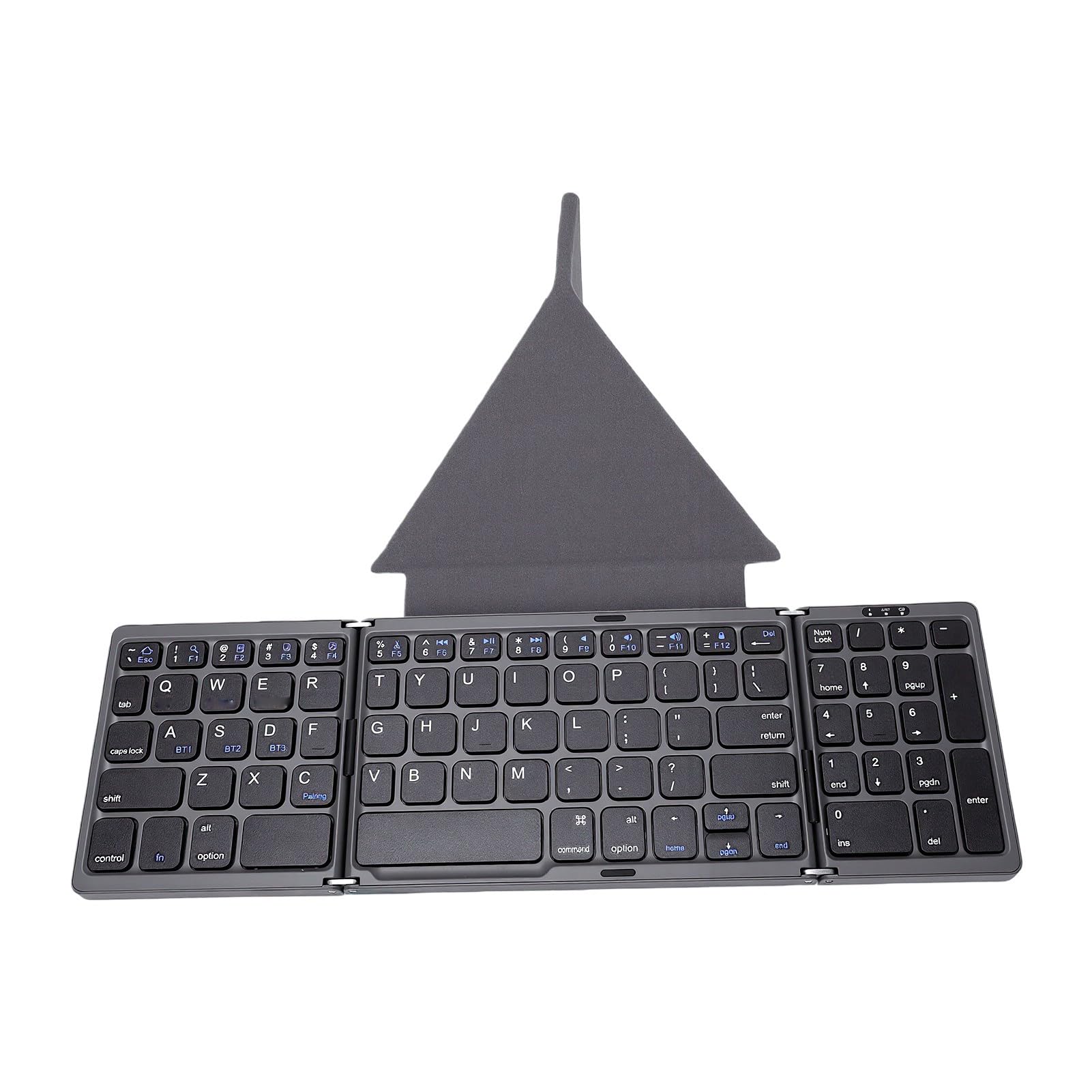 Tastiera WirelessPortatile Sottile Pieghevole con Supporto (GREY)