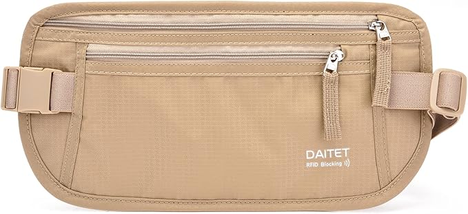 Ceinture Porte-billets Furtive RFID Devicemate STM 17 - Portefeuille De Voyage Caché, Taille Ajustable