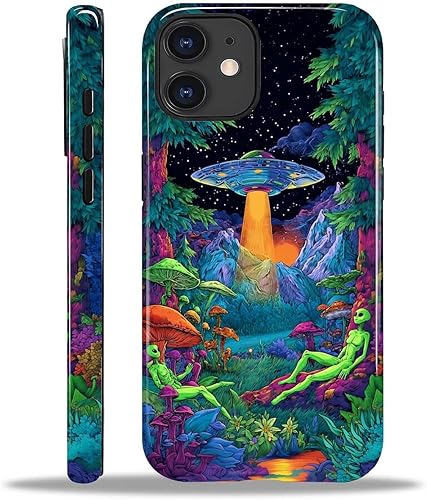 Miniatura 122 de Funda para iPhone 11 Pro Funda, Diseño de Patrón de Mosaico de Vidrio en Tono Verde - Protección Dual Híbrida Silicona + PC Duro Resistente a Golpes
