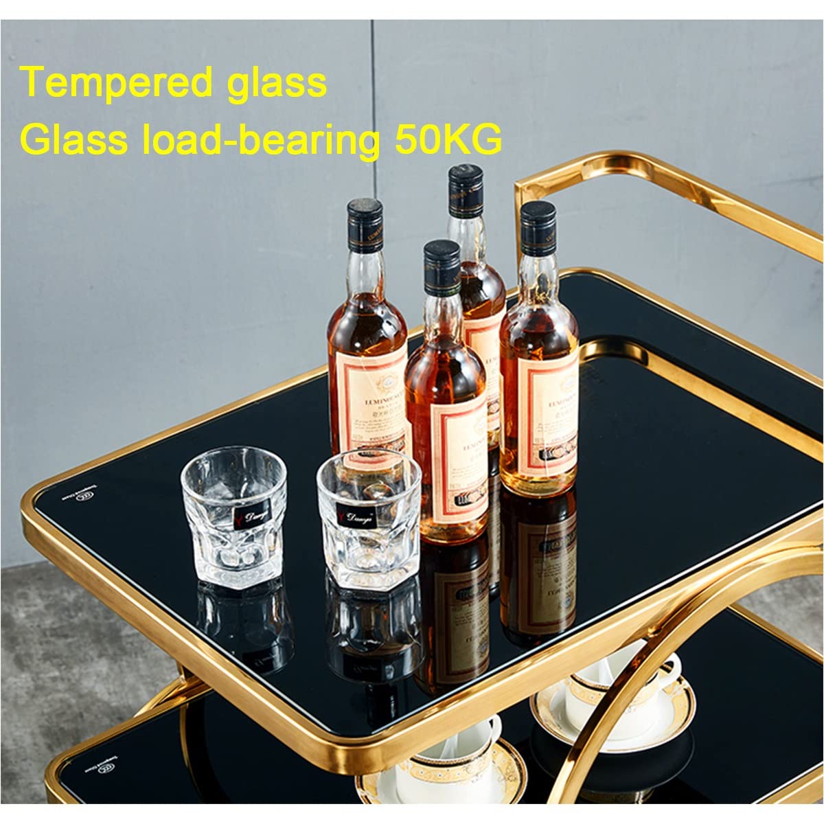 LEIYTFE Carro De Bar De Vinos Carrito De Bebidas De Cocina Carro De Servicio Móvil Camarera con Ruedas De 3 Niveles, Cocina Restaurante Comedor Almacenamiento (Color : White)