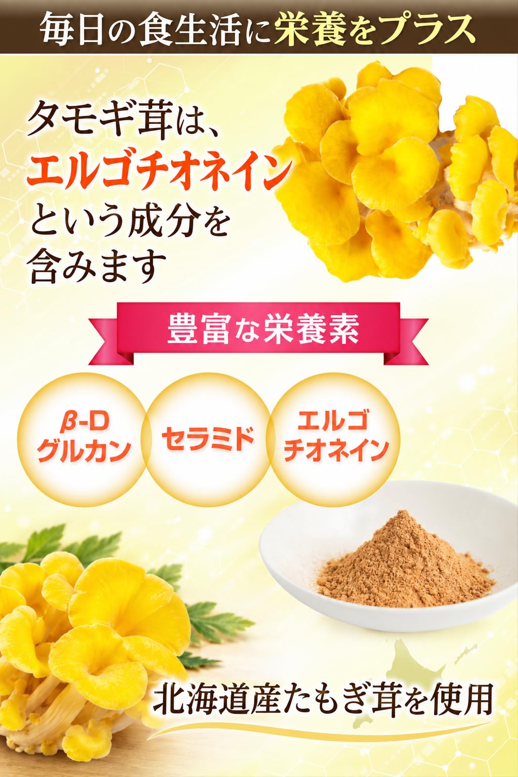 Amazon.co.jp: 【北海道産100％】 たもぎ茸 タモギタケ 粉末