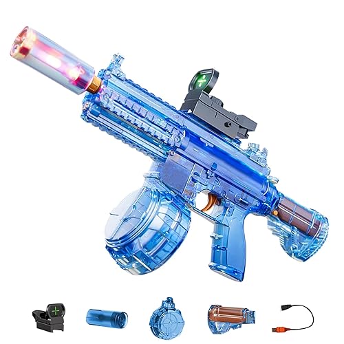 Wasserpistole Elektrisch Handbuch 450ML Wasser Spritzpistole Mit LED Lampe, Wasser