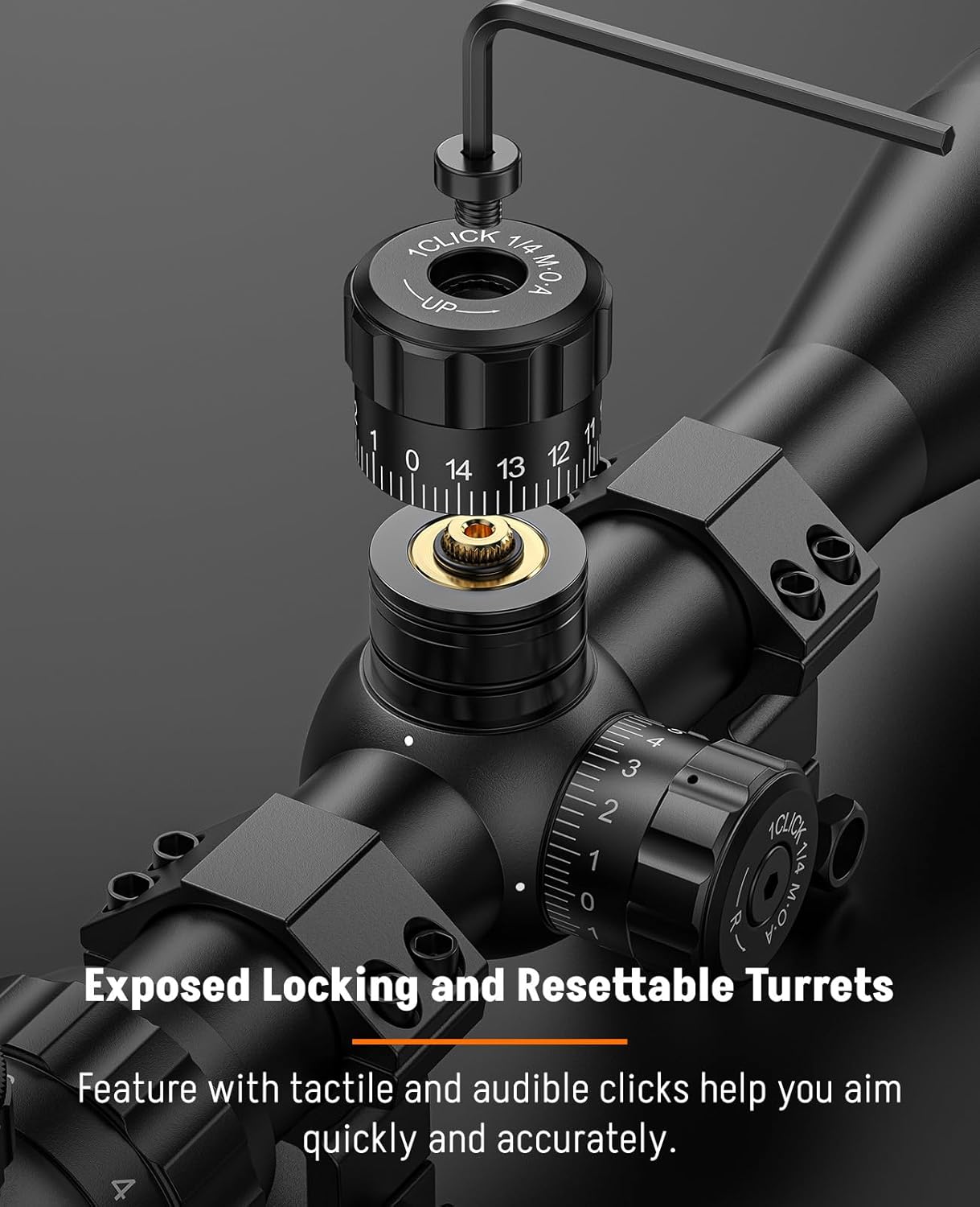 Midten 3-9x40 Rifle Scope for .22 Caliber Rifles with Locking Turret, Zero Reset, Red and Green Illuminated Crosshair Reticle, 1 inch Tube SFP Riflescope with 20mm Scope Rings