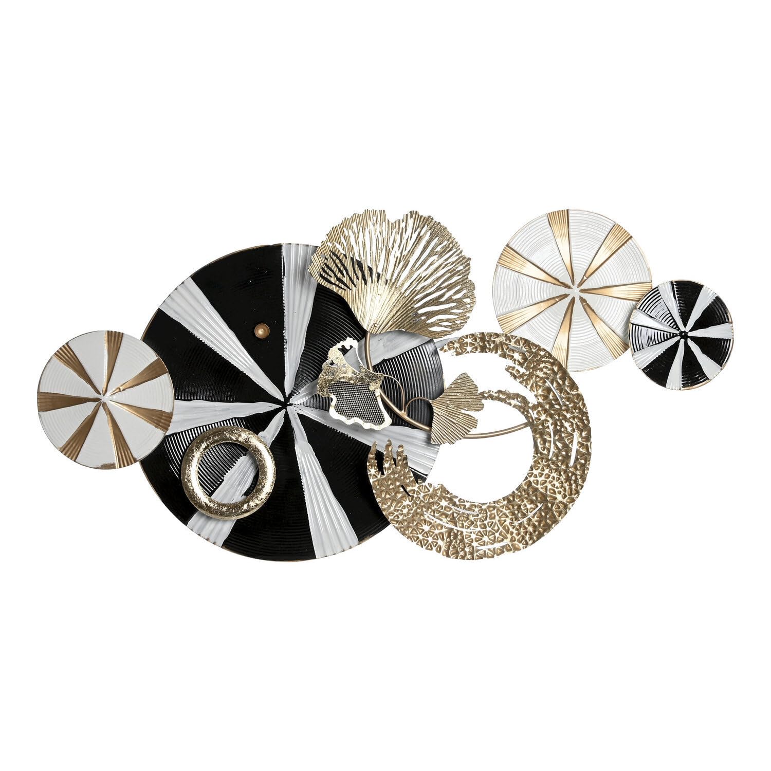 DECORACION PARED METAL 91X8,3X49,5 MODERNO NEGRO