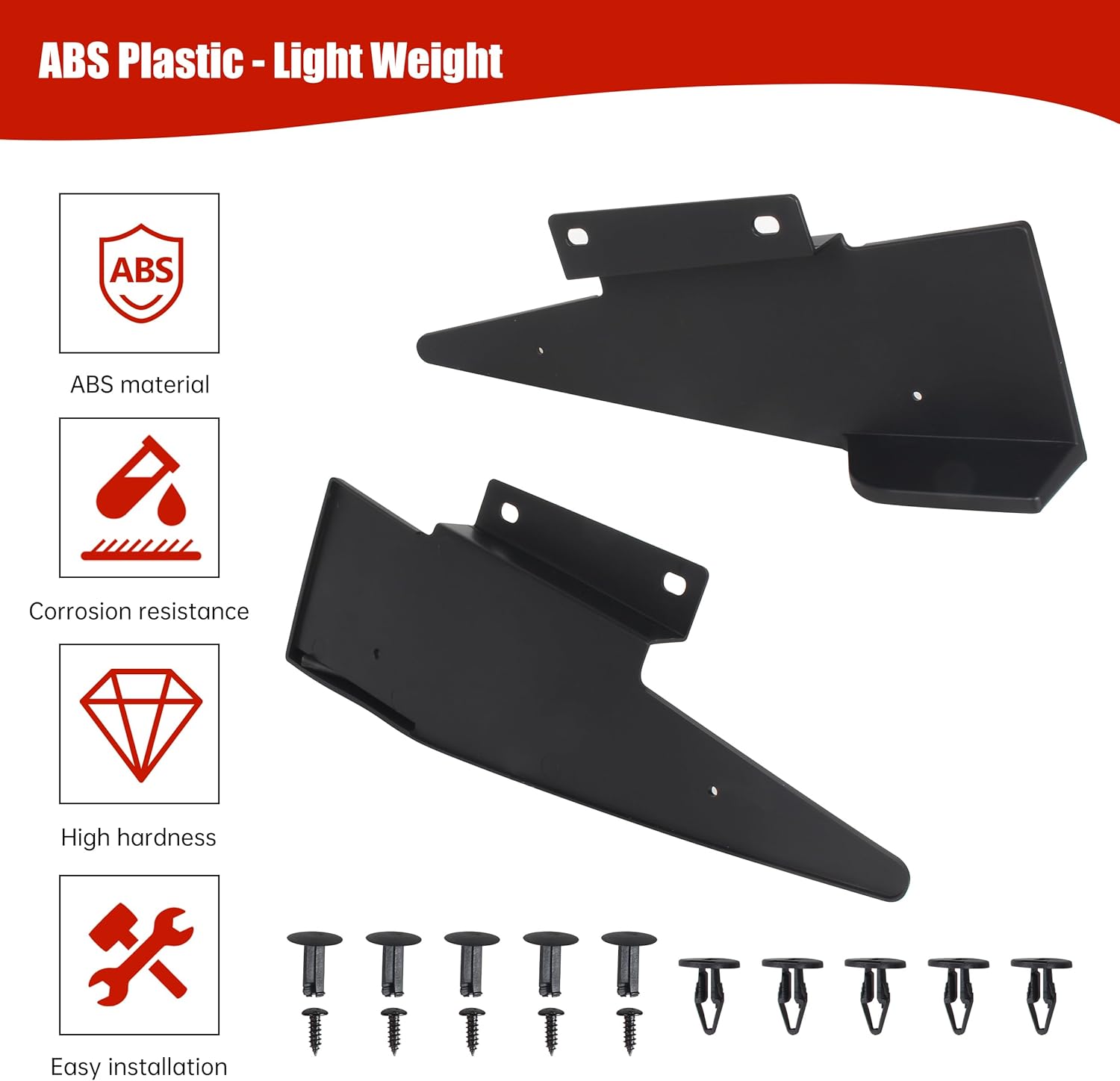 Side Skirt Rocker Winglet & Rear Side Splitters Car Body Plastic Compatible with Ford Mustang 2015-2023 Side Beam Side Skirt Rear Diffuser Accessories 2PCS