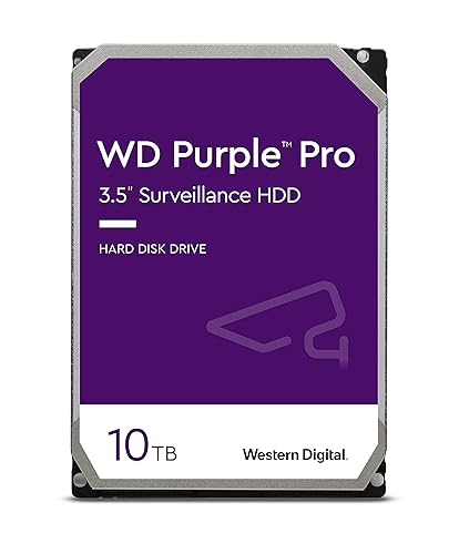 WD Purple Pro 12TB Smart Video 3.5" Internal Hard Drive, AllFrame Technology, 550TB/yr, 256MB Cache, 7200 RPM, 5 Year Warranty