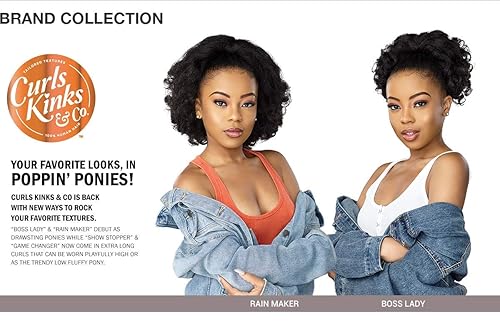 Miniatura 2 de Sensationnel Curls Kinksandco - Top Lady Instant Weavedrawstring Pony Updo para texturas naturales de cabello 3C a 4C (2 MARRÓN OSCURO)