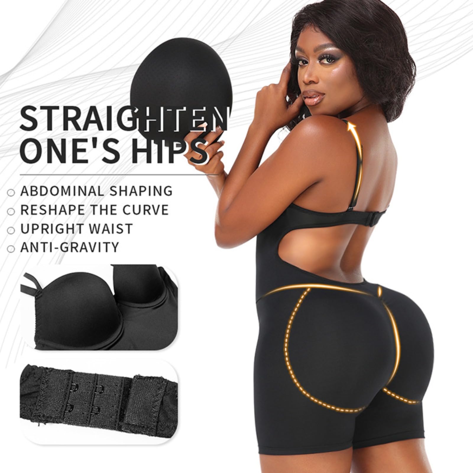 KIRYU Damskie body modelujące brzuch bezszwowe body modelujące sylwetkę trener talii wyszczuplające body (skóra, XL)